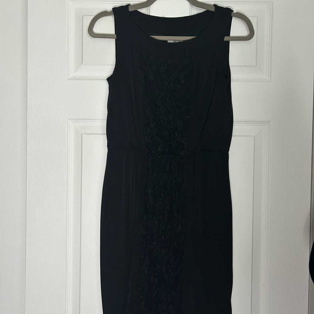 Sweet Storm Black Mini Dress with Lace Detail
